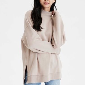 AE Fleece Mock Neck Oversized Sweater